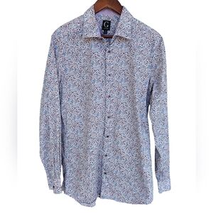 NWOT Grafton Paisley Slim Fit Button-Down Dress Shirt